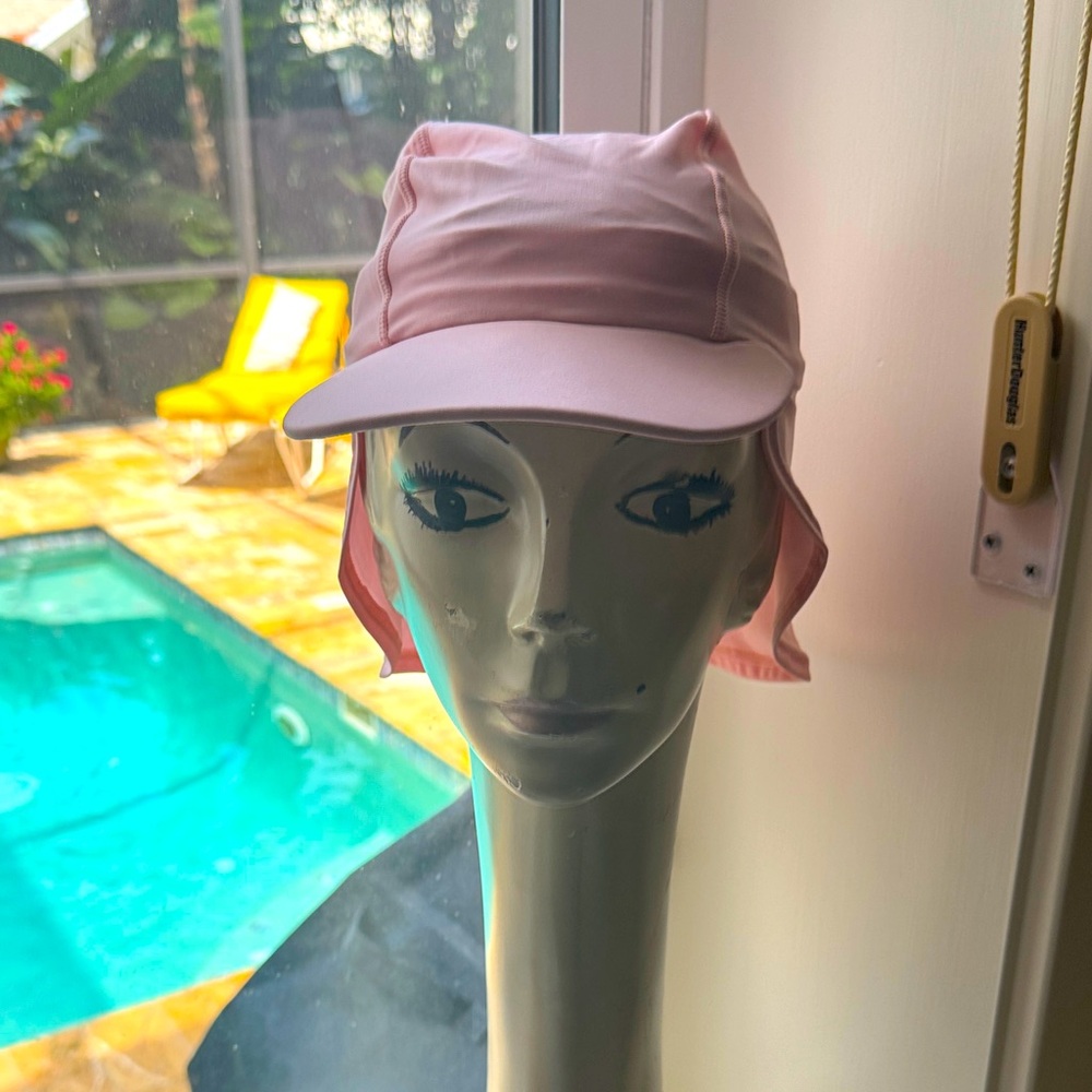 H & M Pink Sun Hat with Neck Flap